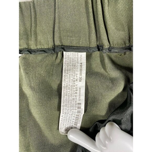 Zara Women’s High-Waisted Cargo Joggers - Size M - Olive Green - Picture 7 of 12